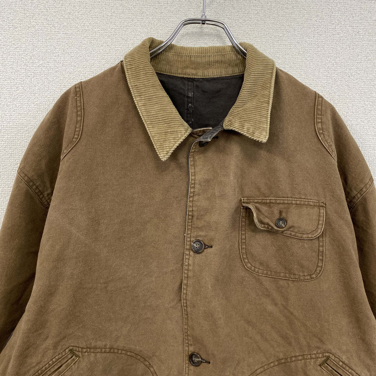 80s～　Thornton Bay　ソーントンベイ　ハンティングジャケット　リバーシブル　10つポケット　ブラウン　Lサイズ　　ヴィンテージ　古着