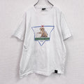 Art of Football　半袖プリントTシャツ　アニマルT　ユーロ　犬　白　ホワイト　　古着