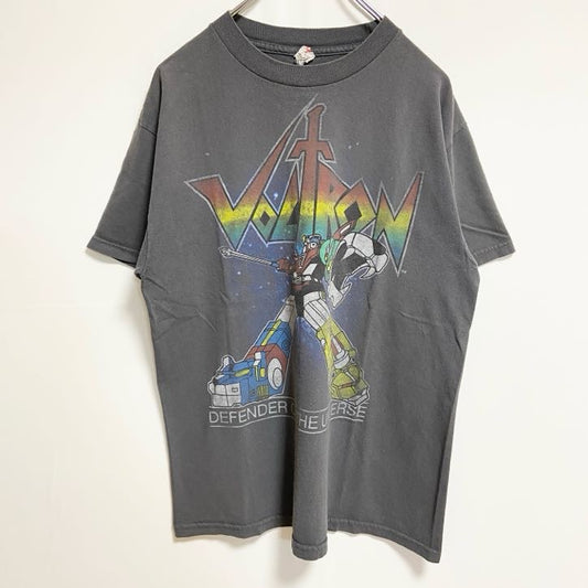 古着 used　ALSTYLE　半袖プリントTシャツ　クルーネック　Voltron　ゴライオン　アニメ　グレー　春夏服　Mサイズ