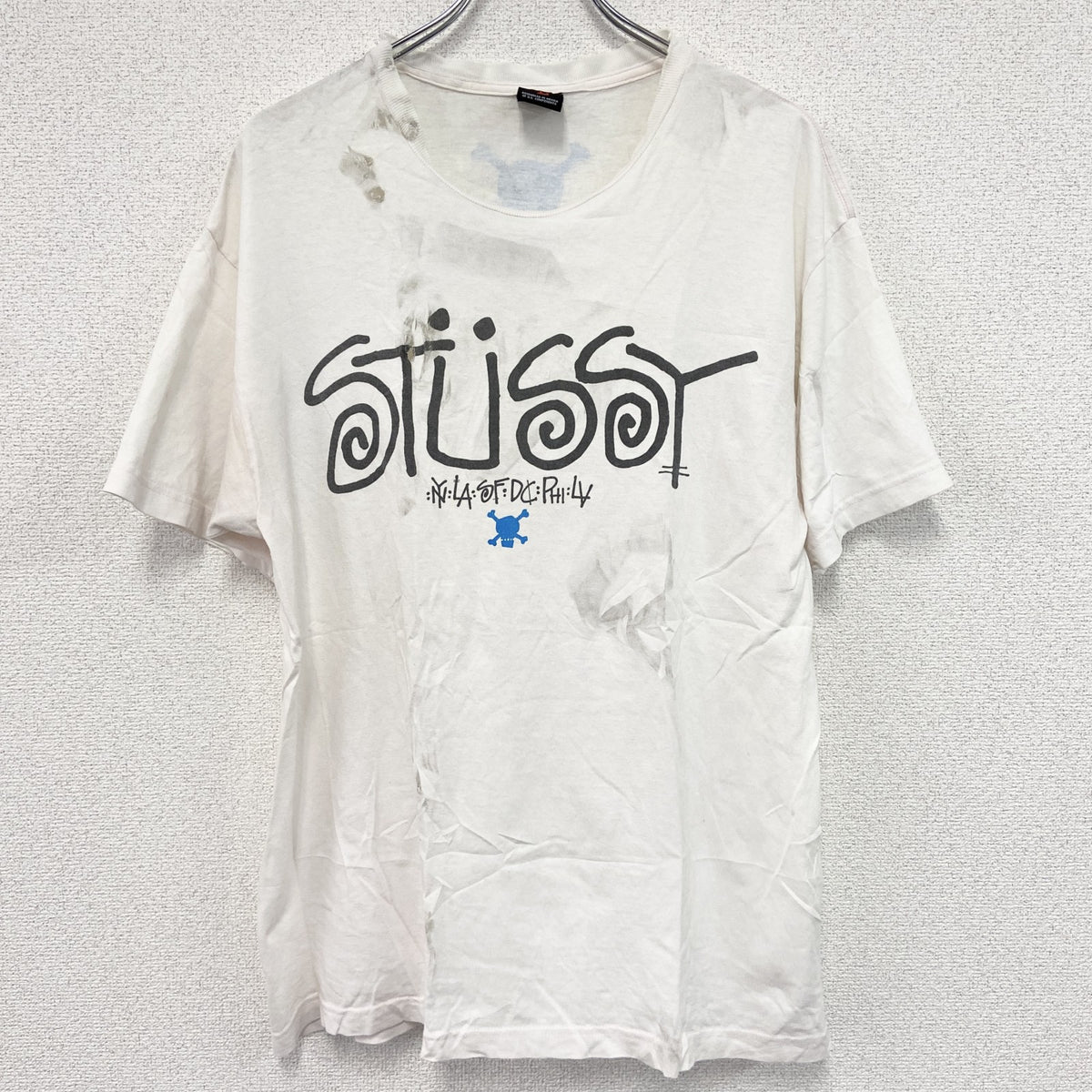 00s～　Old Stussy　オールドステューシー　半袖プリントTシャツ　ヴィンテージ　白　ホワイト　Lサイズ　古着
