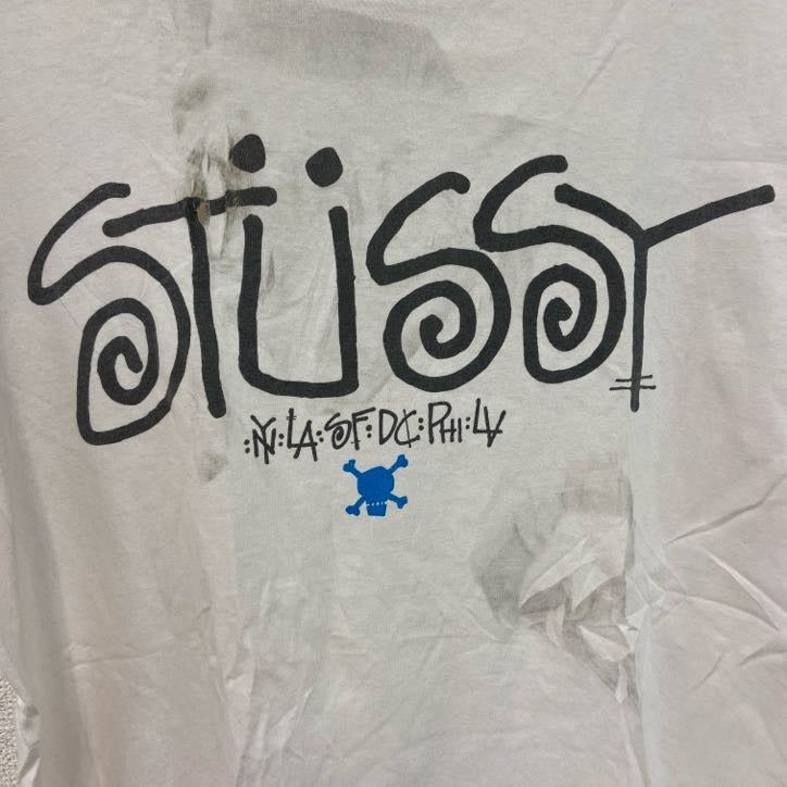 00s～　Old Stussy　オールドステューシー　半袖プリントTシャツ　ヴィンテージ　白　ホワイト　Lサイズ　古着