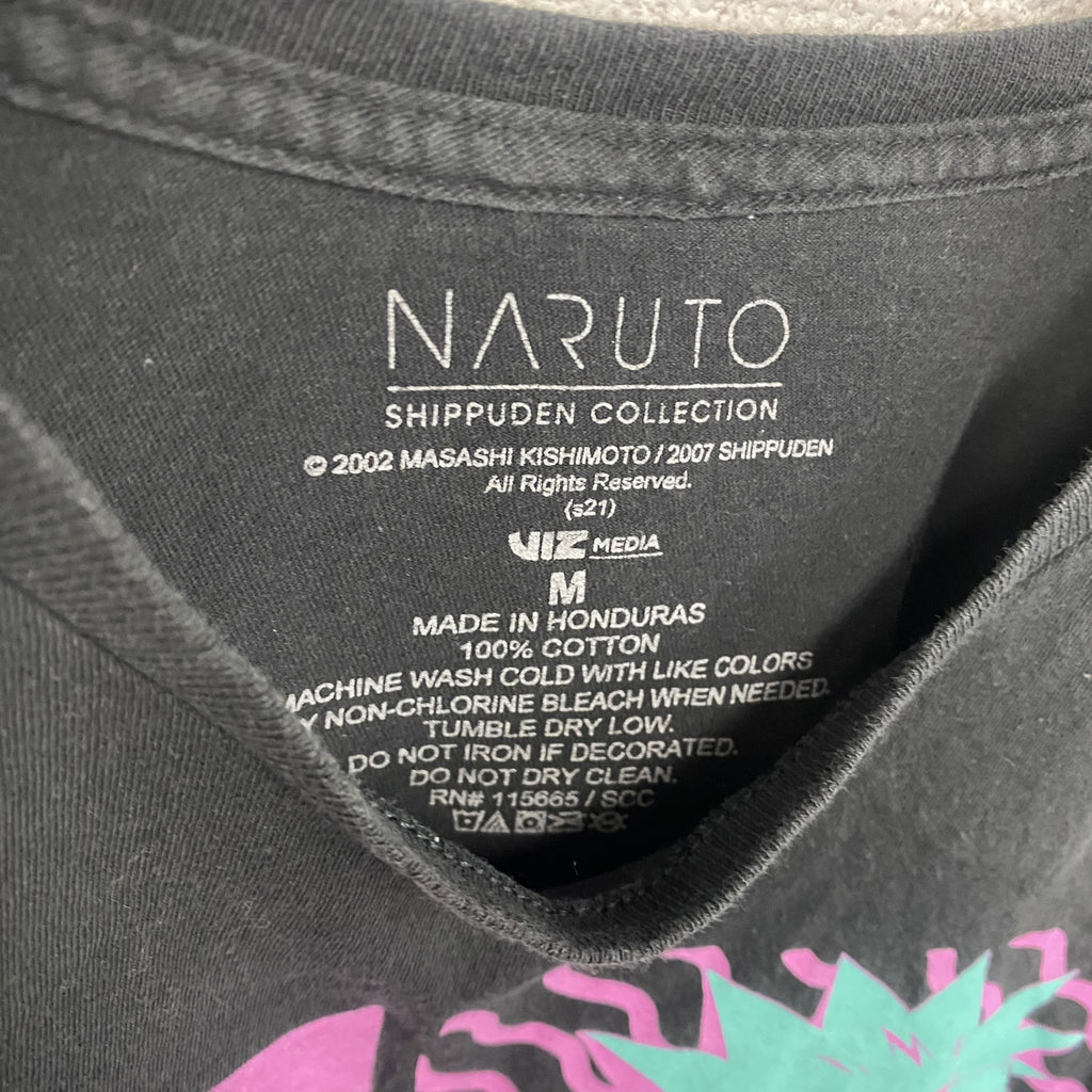 NARUTO　ナルト疾風伝　半袖アニメプリントTシャツ　ブラック　Mサイズ　古着