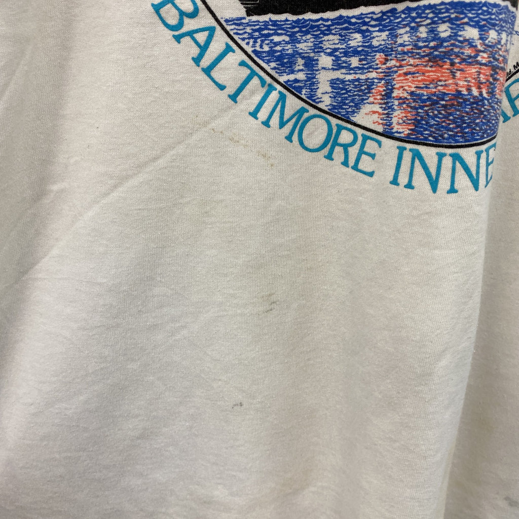 SCREEN STARS　スクリーンスターズ　半袖プリントTシャツ　シングルステッチ　白　ホワイト　Lサイズ　古着