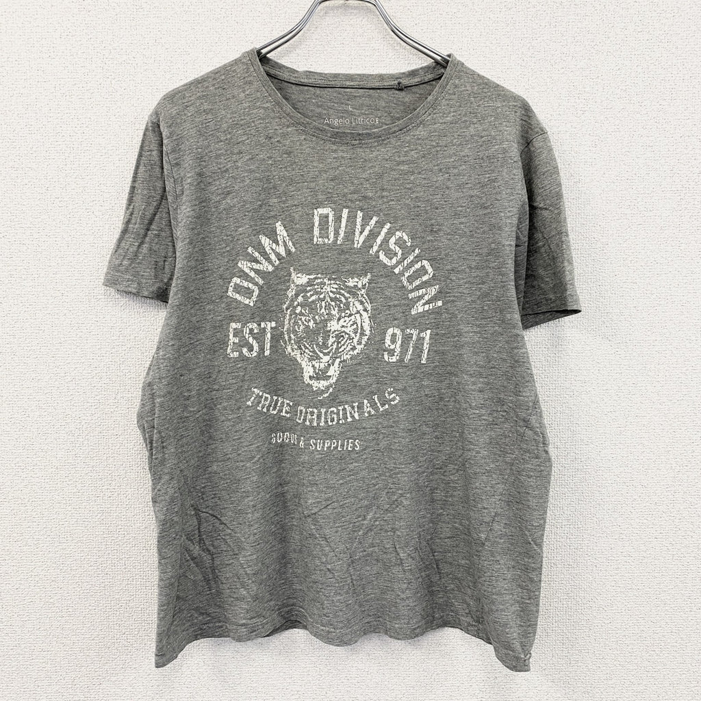 Angelo Litrico　アンジェロリトリコ　半袖プリントTシャツ　グレー　灰色　Lサイズ　古着