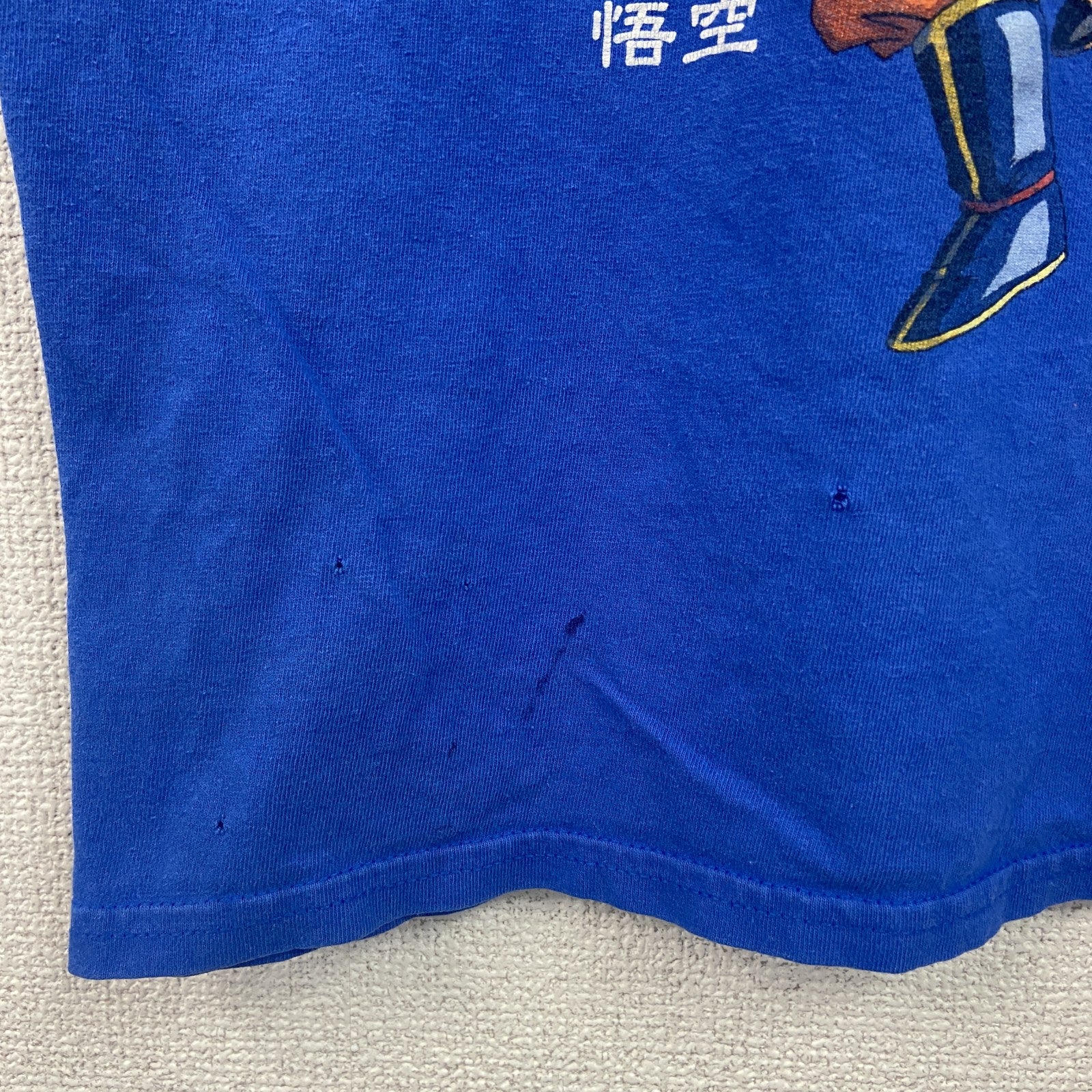 DRAGONBALL Z　ドラゴンボール　孫悟空　ピッコロ　半袖プリントTシャツ　アニメT　キャラクターT　青　ブルー　Mサイズ　古着