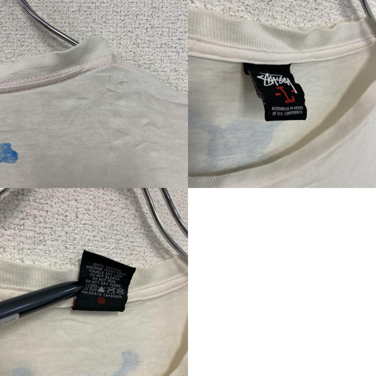 00s～　Old Stussy　オールドステューシー　半袖プリントTシャツ　ヴィンテージ　白　ホワイト　Lサイズ　古着