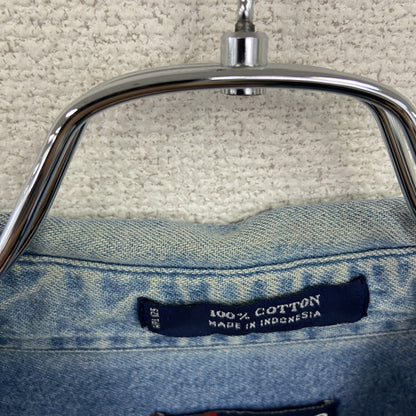 90s～　CHAPS Ralph Lauren　チャップスラルフローレン　長袖デニムシャツ　インディゴ　XXLサイズ