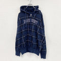 Resort Stop　フルジップスウェットパーカー/フーディー　チェック柄　紺　ネイビー　XLサイズ　古着