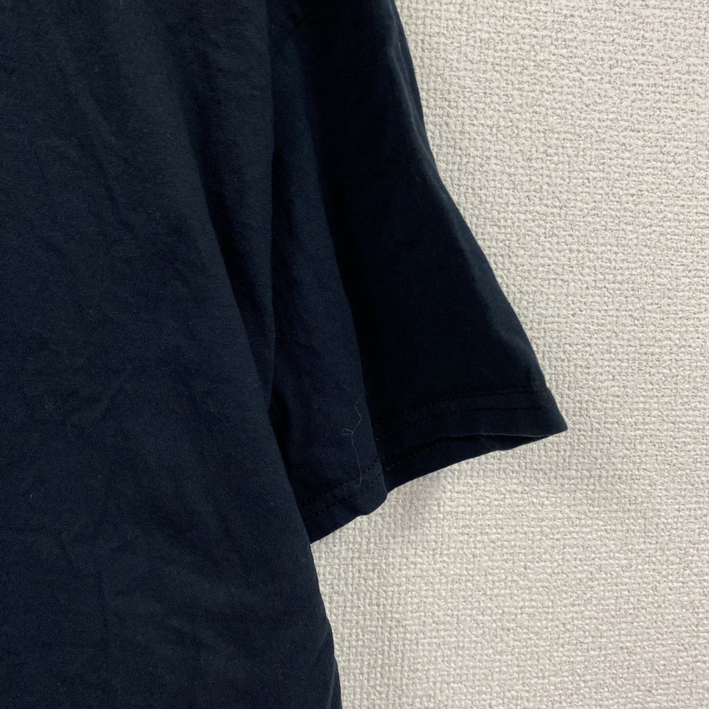 古着 used　FRUIT OF THE LOOM　フルーツオブザルーム　半袖プリントTシャツ　企業Ｔ　黑　ブラック　Lサイズ カットソー メンズ コットン 古着