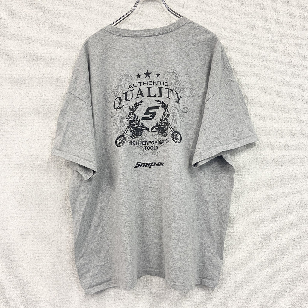 Hanes　ヘインズ　半袖プリントTシャツ　ワンポイント　灰色　グレー　2XLサイズ　古着