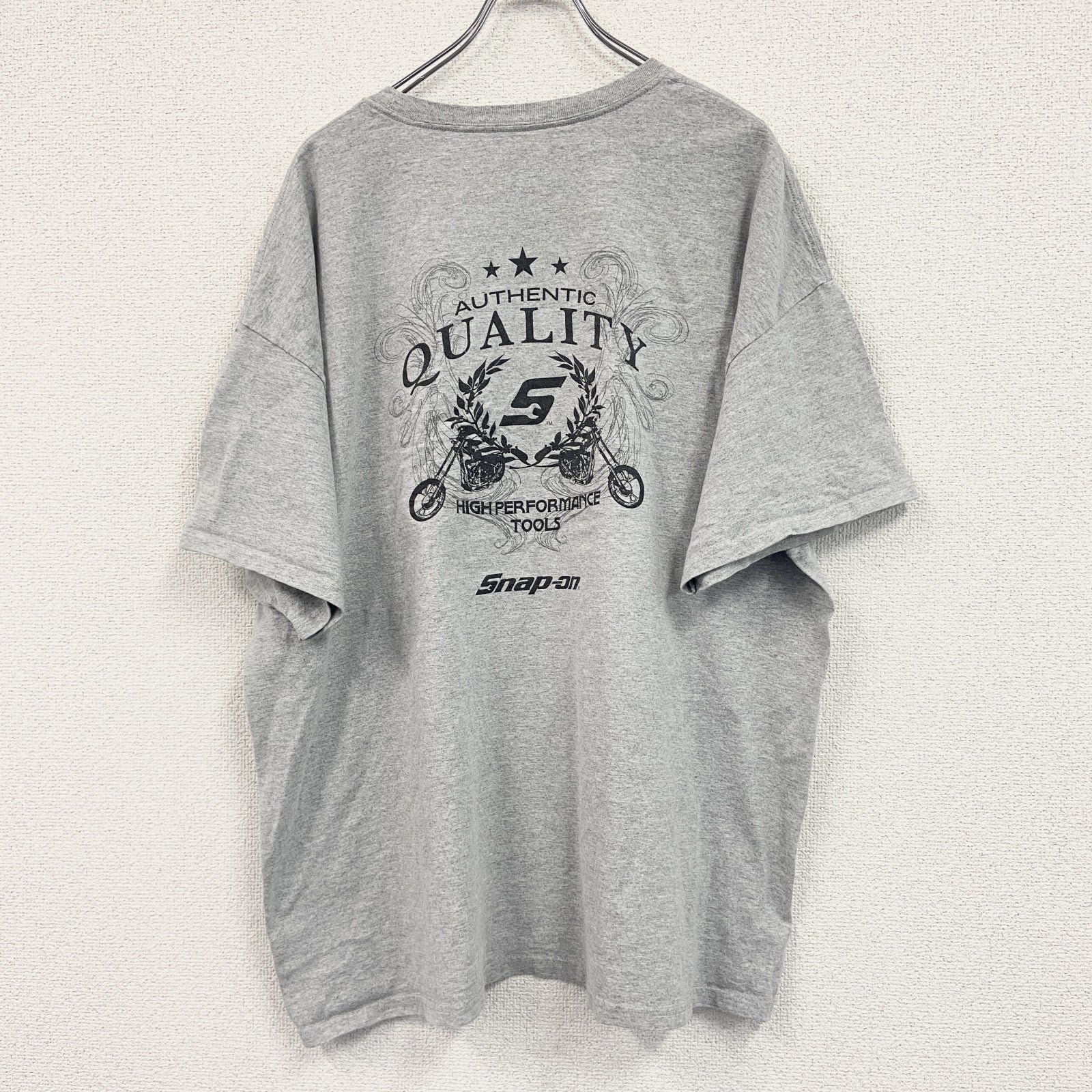 Hanes　ヘインズ　半袖プリントTシャツ　ワンポイント　灰色　グレー　2XLサイズ　古着