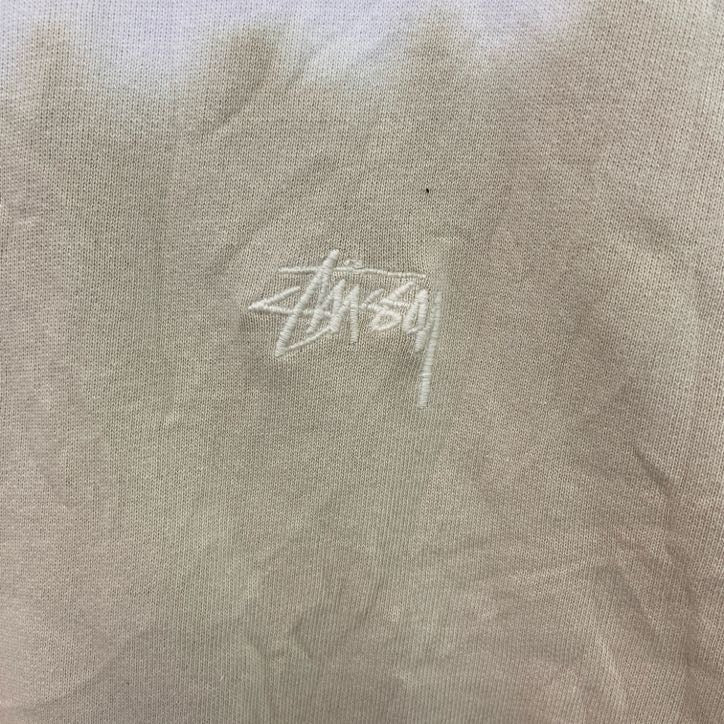 Stussy　ステューシー　スウェット/トレーナー　タイダイ　白　ホワイト　ベージュ　Sサイズ　古着