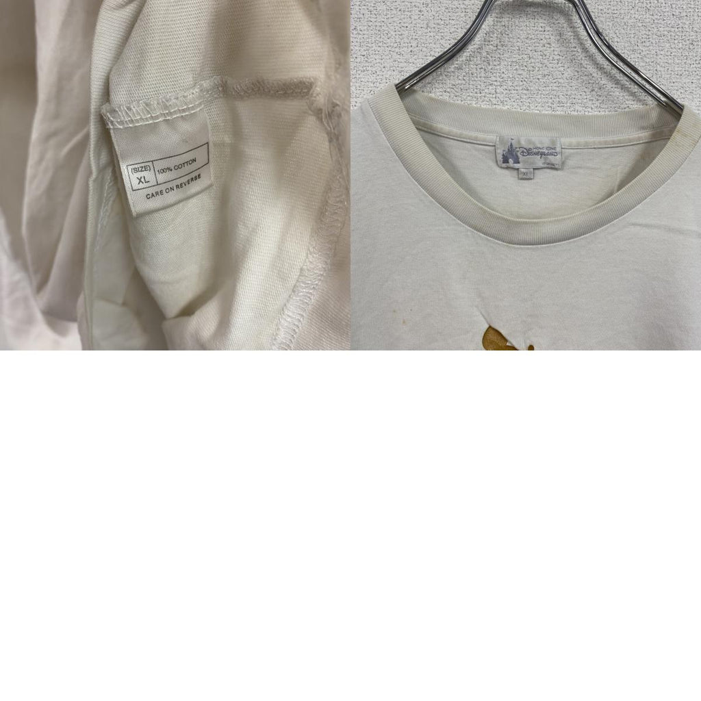 Disney　ディズニー　Mickey Mouse　ミッキーマウス　半袖Tシャツ　白　ホワイト　XLサイズ　　古着