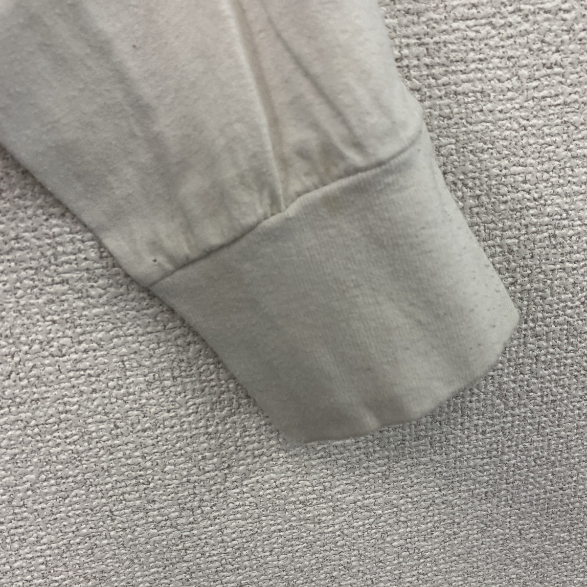 長袖Tシャツ/ロンT　白　ホワイト　XLサイズ カットソー メンズ コットン 古着