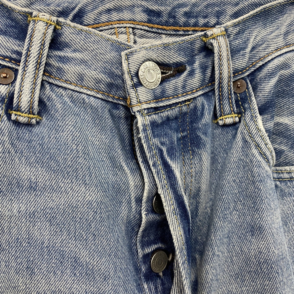 Levi’s　リーバイス　501　デニムパンツ/ジーンズ　リメイク加工　縦落ち　ボタンフライ　インディゴ　W30サイズ　古着