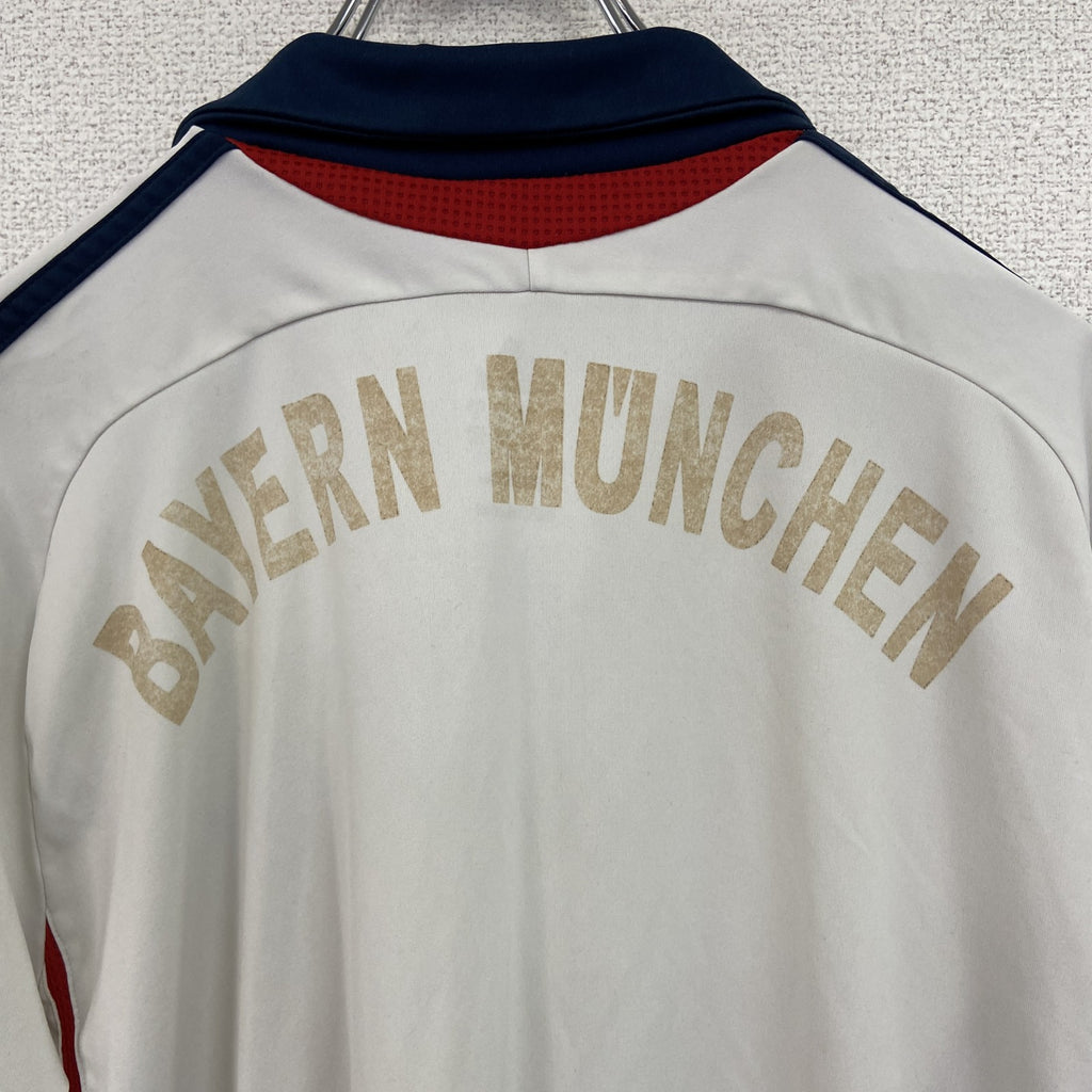 00s　adidas　アディダス　BAVERN MUCHEN　ゲームシャツ　ヴィンテージ　白　ホワイト　Mサイズ　古着