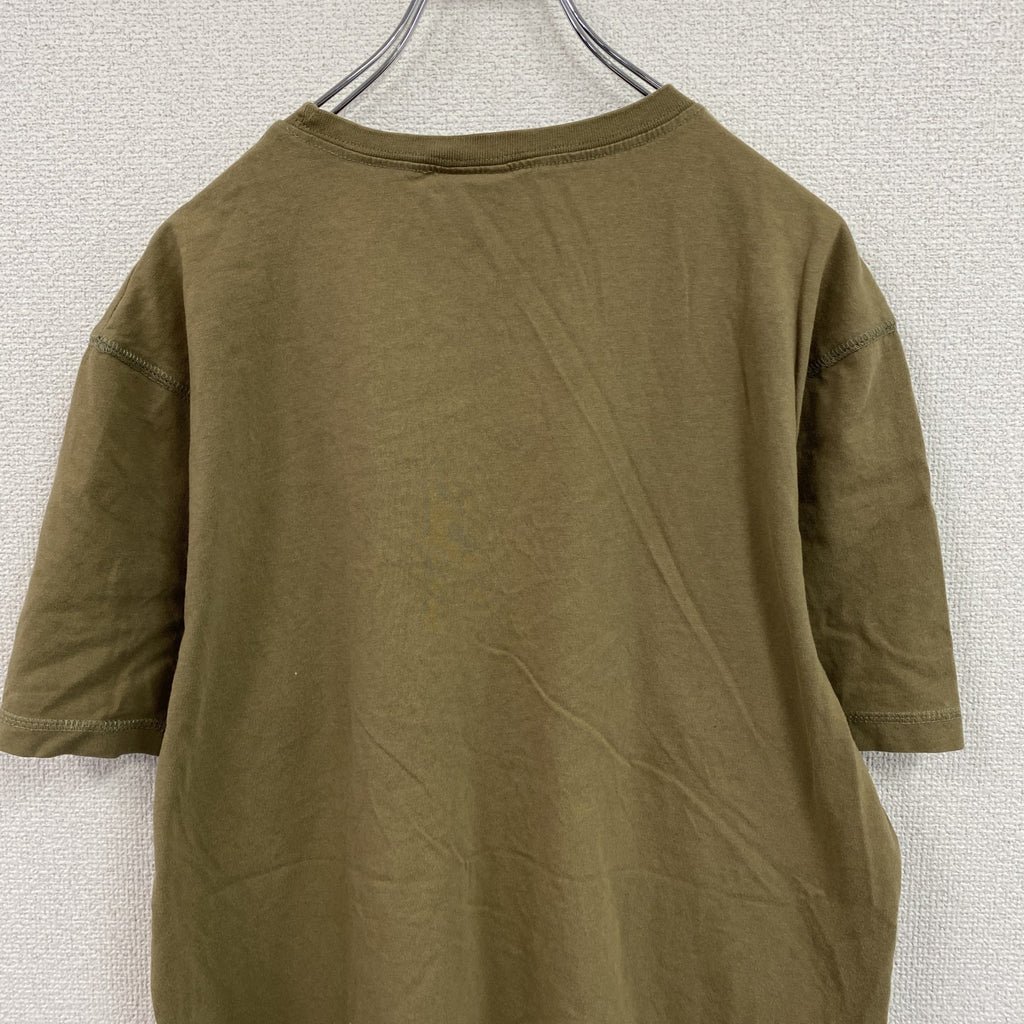 SOUTHERN　半袖プリントTシャツ　カーキ　XLサイズ カットソー メンズ 古着