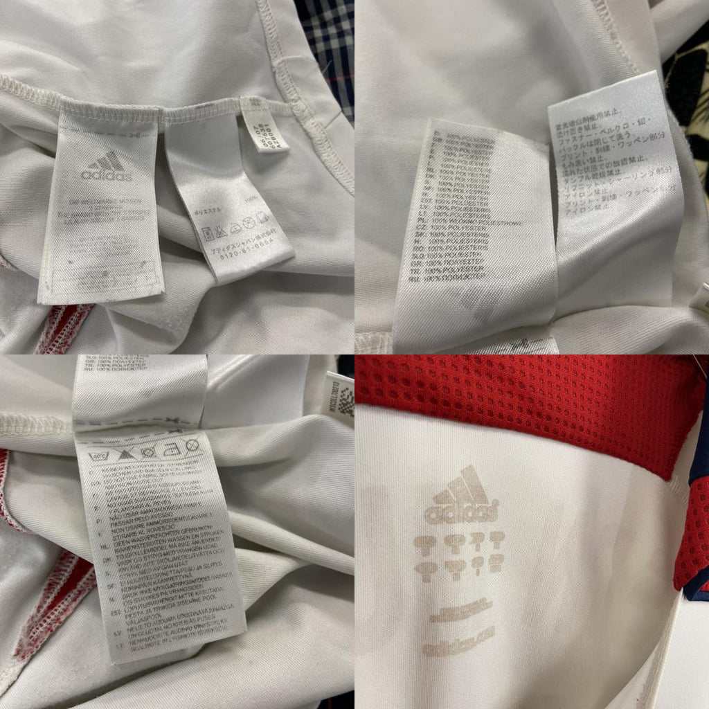 00s　adidas　アディダス　BAVERN MUCHEN　ゲームシャツ　ヴィンテージ　白　ホワイト　Mサイズ　古着