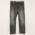 Levi’s　リーバイス　505　ブラックデニムパンツ/ジーンズ　鬼ヒゲ　縦落ち　フェード　ジップフライ　黒　ブラック　W32サイズ　古着