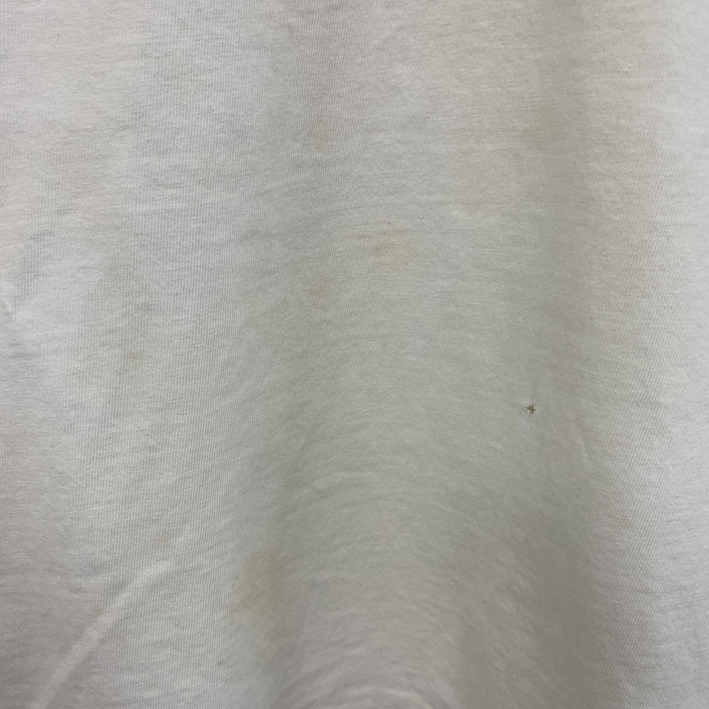 Hanes　ヘインズ　半袖プリントTシャツ　シングルステッチ　白　ホワイト　XLサイズ カットソー メンズ コットン 古着