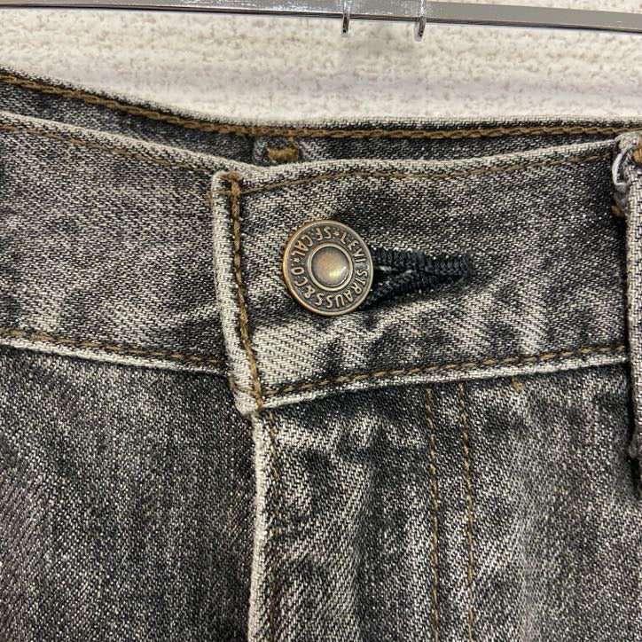 Levi’s　リーバイス　505　ブラックデニムパンツ/ジーンズ　鬼ヒゲ　縦落ち　フェード　ジップフライ　黒　ブラック　W32サイズ　古着