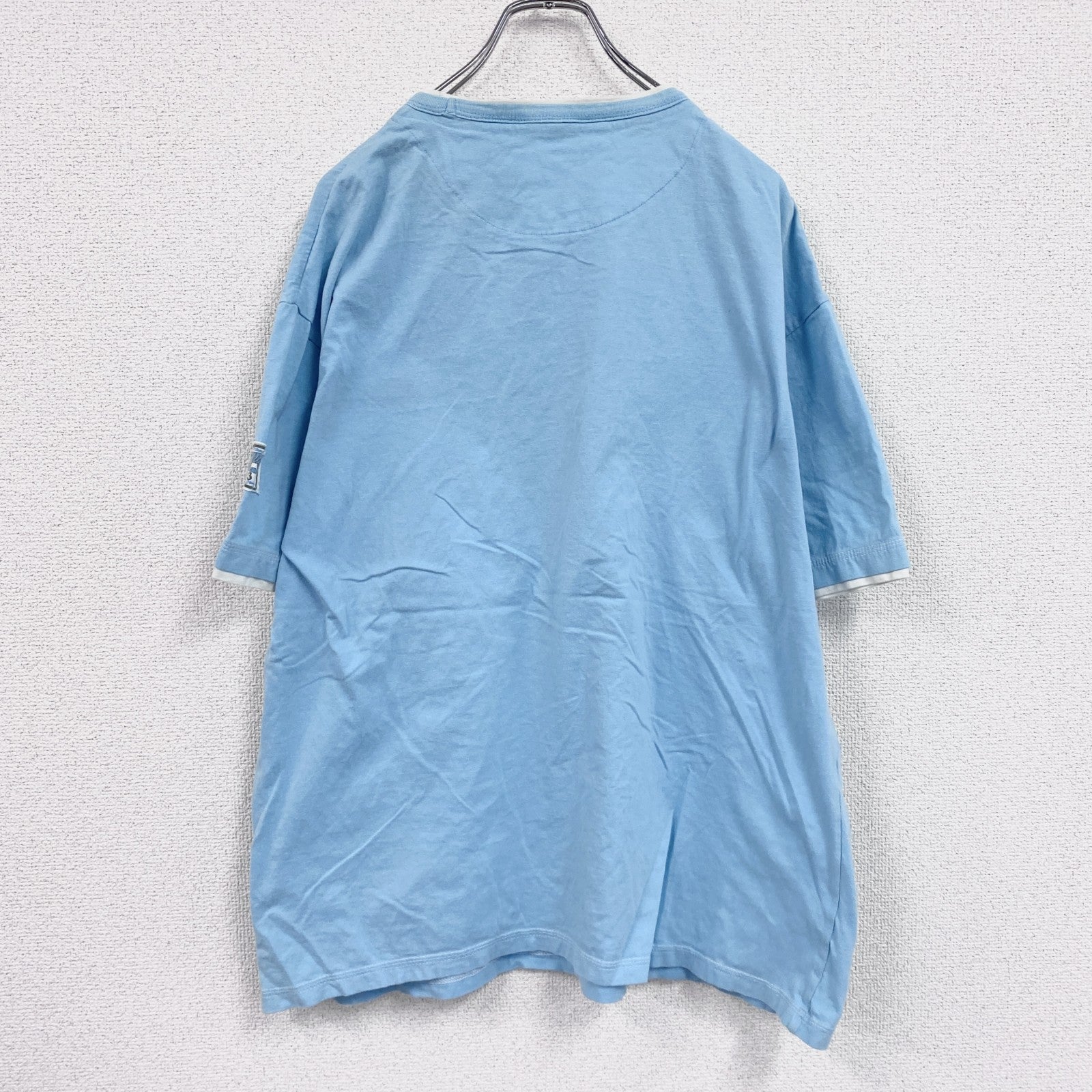 EAGLES　半袖プリントTシャツ　バンドＴ　水色　ライトブルー　2XLサイズ　　古着