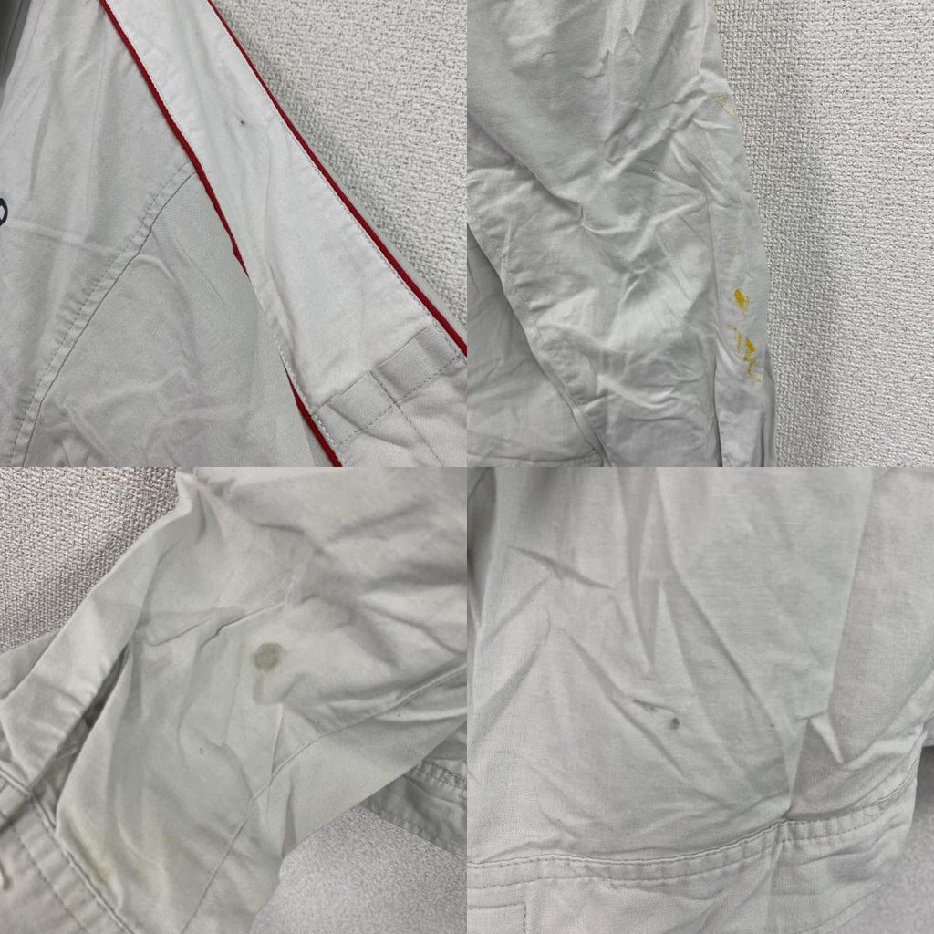 TB UNIFASHION　HINO　日野自動車　ワークジャケット　比翼仕立て　フラップポケット　白　ホワイト　4Lサイズ　古着