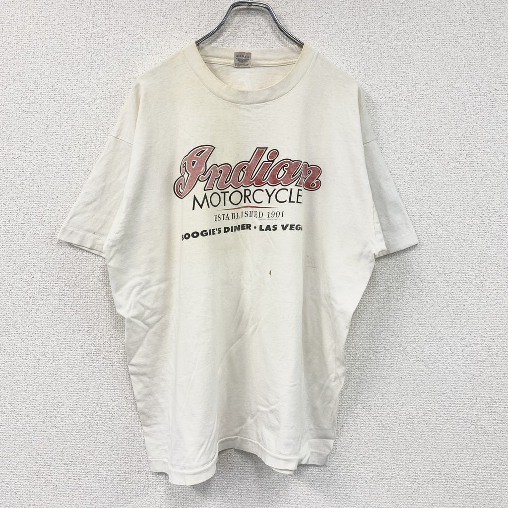 FRUIT OF THE LOOM　フルーツオブザルーム　半袖プリントTシャツ　シングルステッチ　白　ホワイト　XLサイズ カットソー メンズ コットン 古着