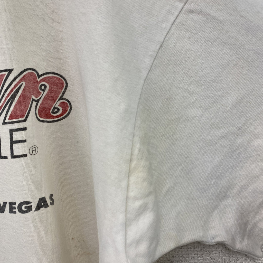 FRUIT OF THE LOOM　フルーツオブザルーム　半袖プリントTシャツ　シングルステッチ　白　ホワイト　XLサイズ カットソー メンズ コットン 古着
