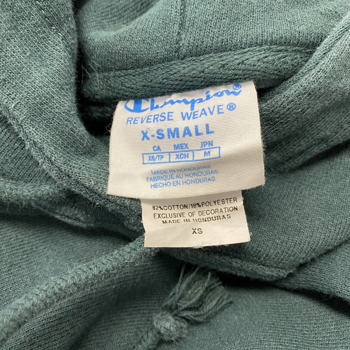 Champion　チャンピオン　リバースウィーブ　スウェットパーカー/フーディー　モスグリーン　XSサイズ　古着