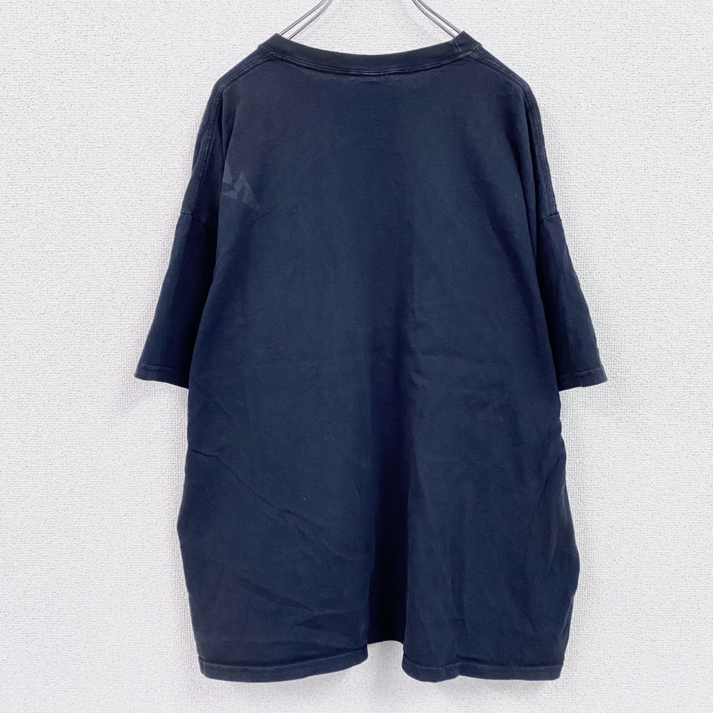 JERZEES　ジャージーズ　半袖プリントTシャツ　アメフト　_　ブラック　2XLサイズ　　古着