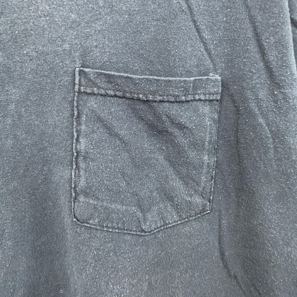FRUIT OF THE LOOM　フルーツオブザルーム　半袖Tシャツ　胸ポケット　無地　クルーネック　黒　ブラック　XLサイズ　古着