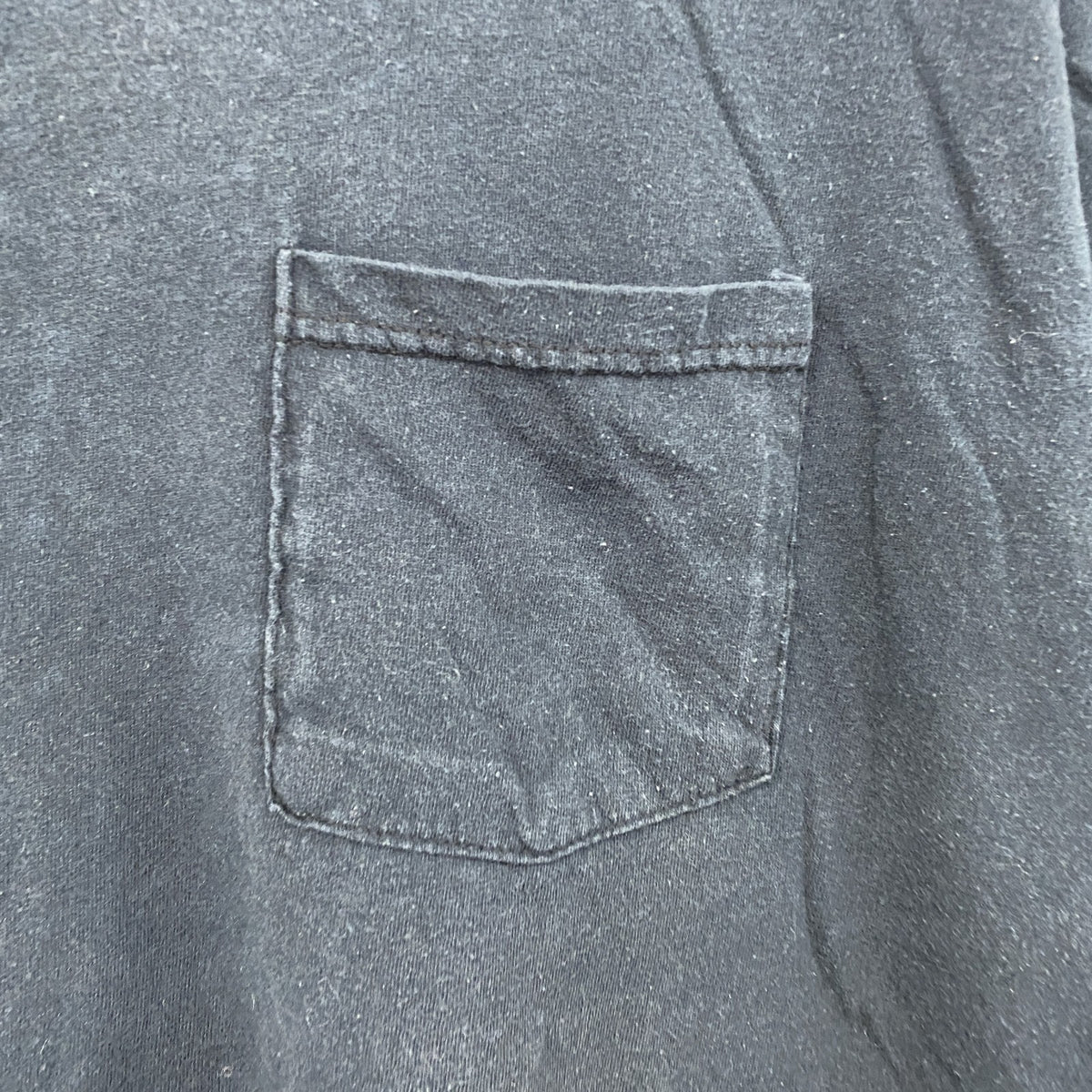 FRUIT OF THE LOOM　フルーツオブザルーム　半袖Tシャツ　胸ポケット　無地　クルーネック　黒　ブラック　XLサイズ　古着