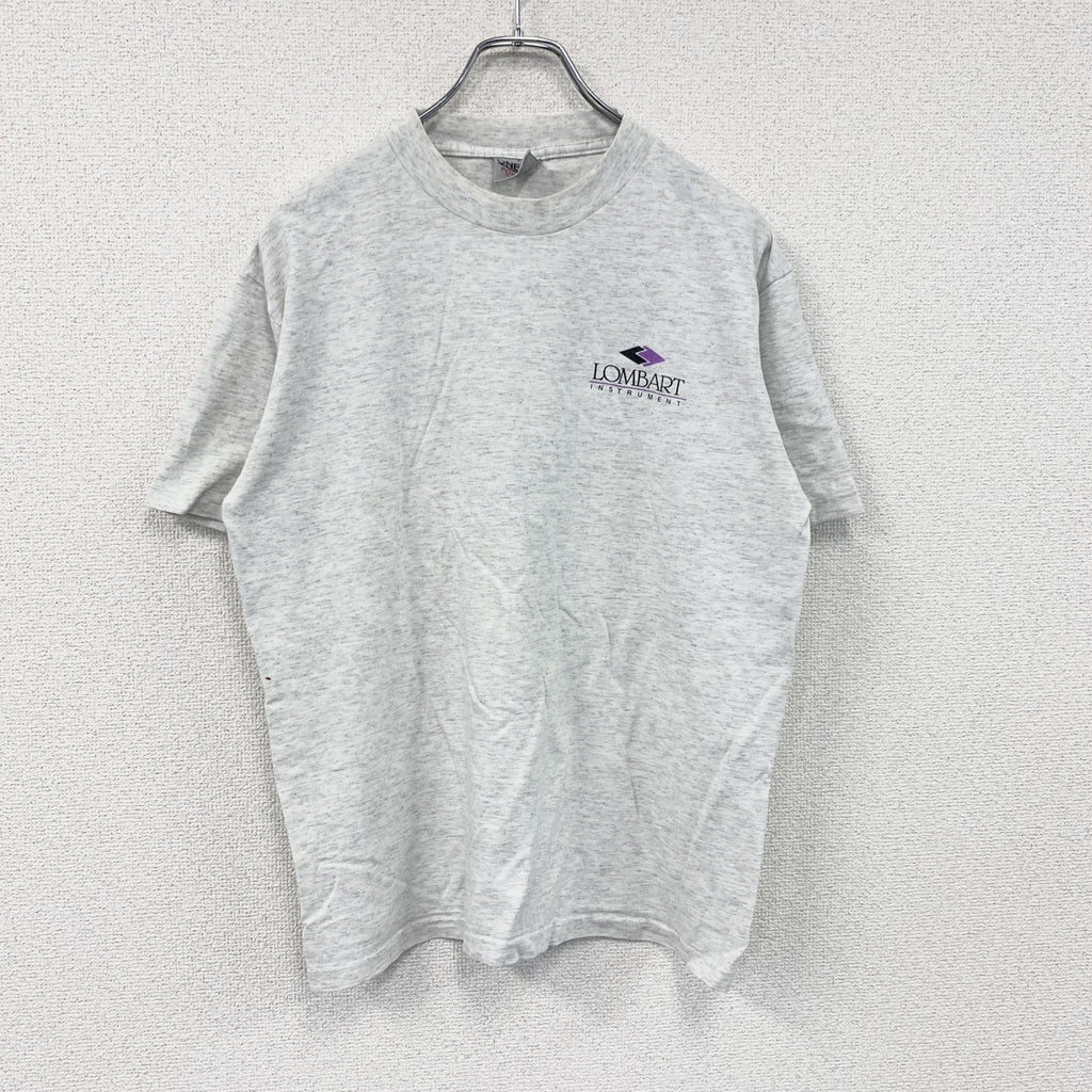 ONEITA　半袖プリントTシャツ　シングルステッチ　霜降りグレー　Mサイズ カットソー メンズ コットン 古着