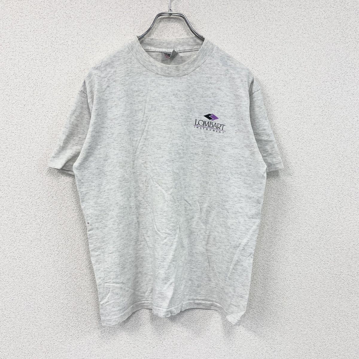 ONEITA　半袖プリントTシャツ　シングルステッチ　霜降りグレー　Mサイズ カットソー メンズ コットン 古着