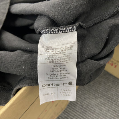 Carhartt　カーハート　長袖プリントTシャツ/ロンT　ポケT　黒　ブラック　Sサイズ