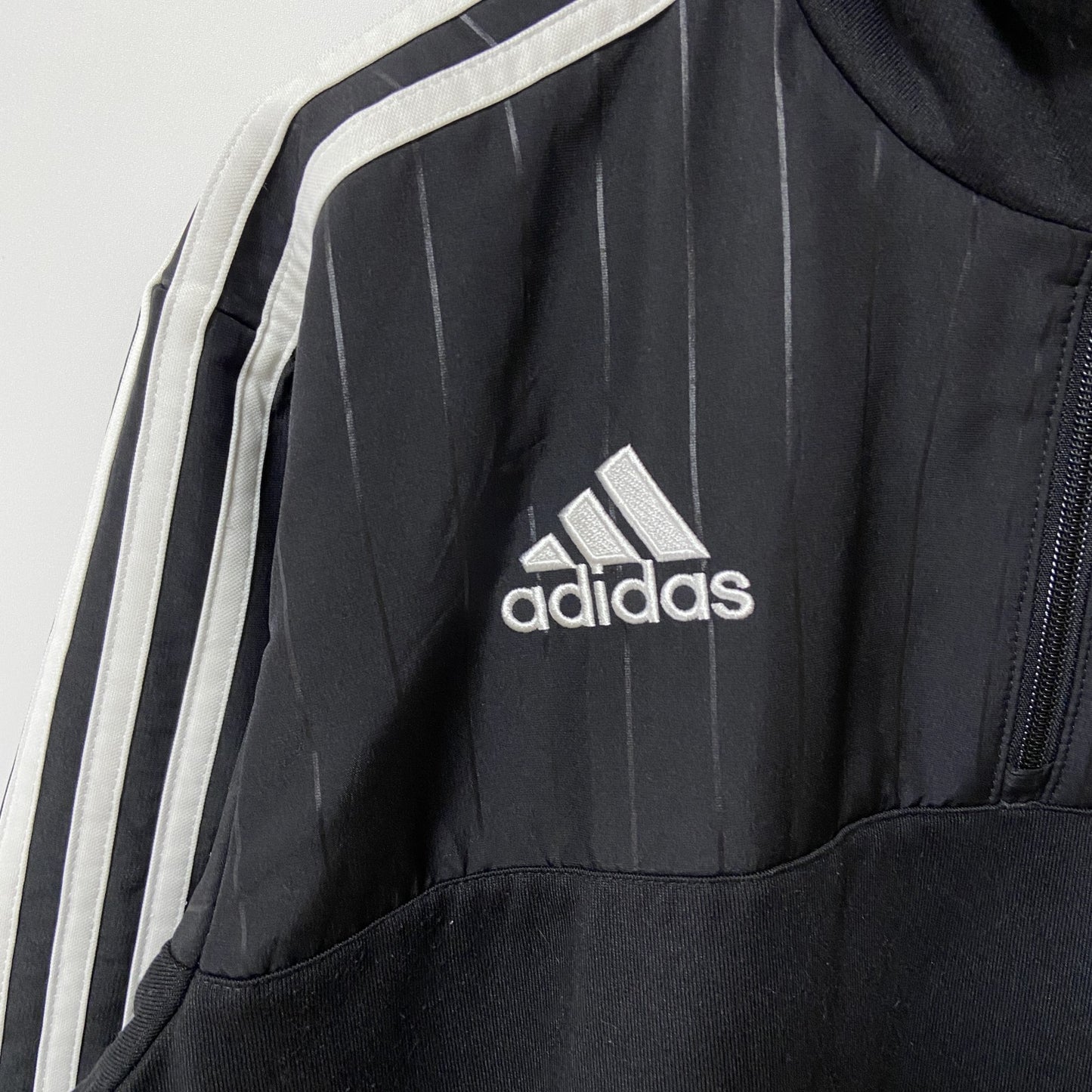 古着 used　adidas アディダス　長袖トラックジャケット　ハーフジップスウェット　サッカー　ハイネック　Lサイズ