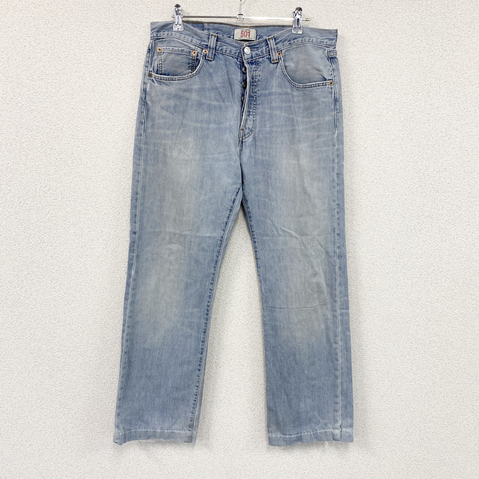 Levi’s　リーバイス　501　デニムパンツ/ジーンズ　ボタンフライ　縦落ち　インディゴ　W33サイズ　古着