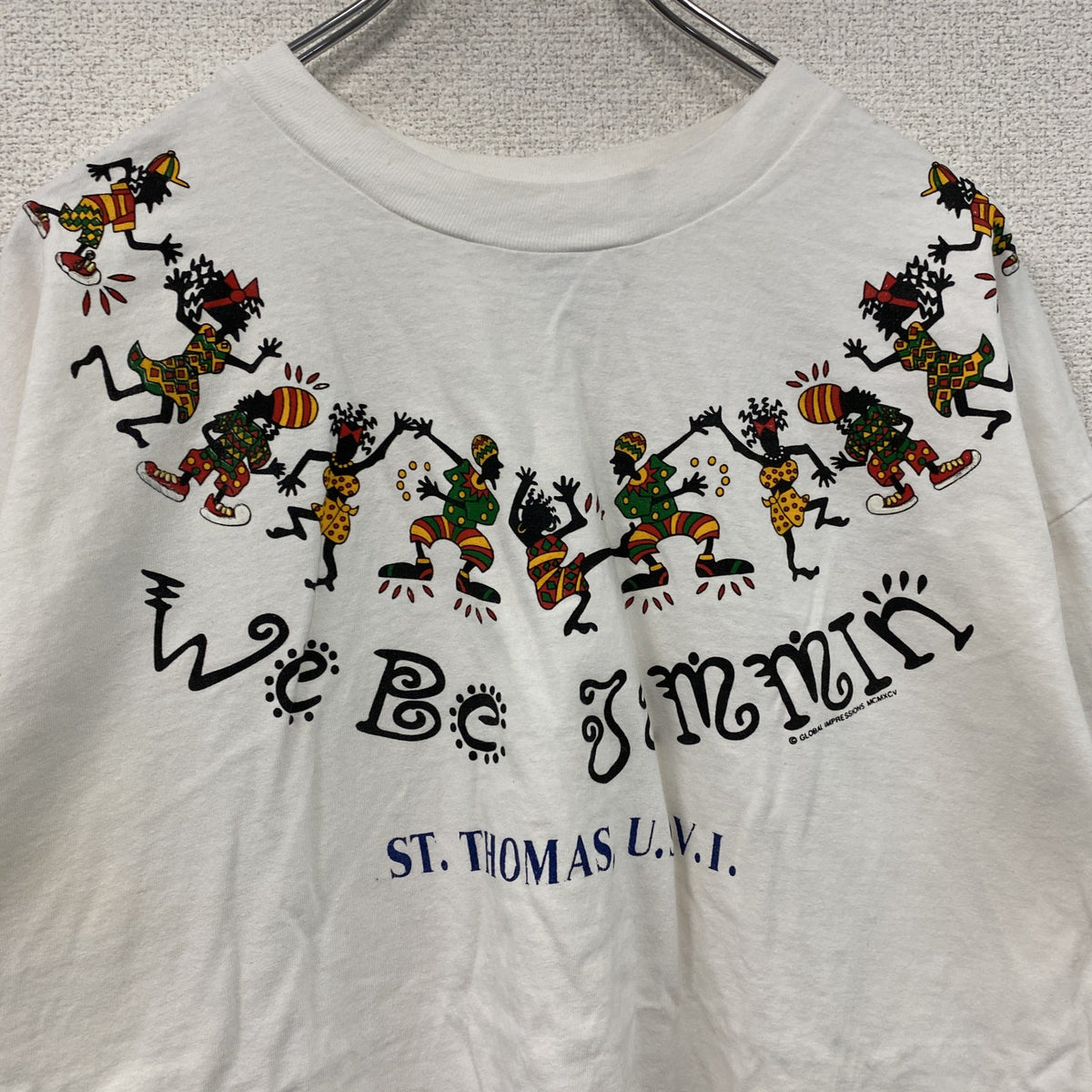 Hanes　ヘインズ　半袖プリントTシャツ　シングルステッチ　白　ホワイト　XLサイズ カットソー メンズ コットン 古着
