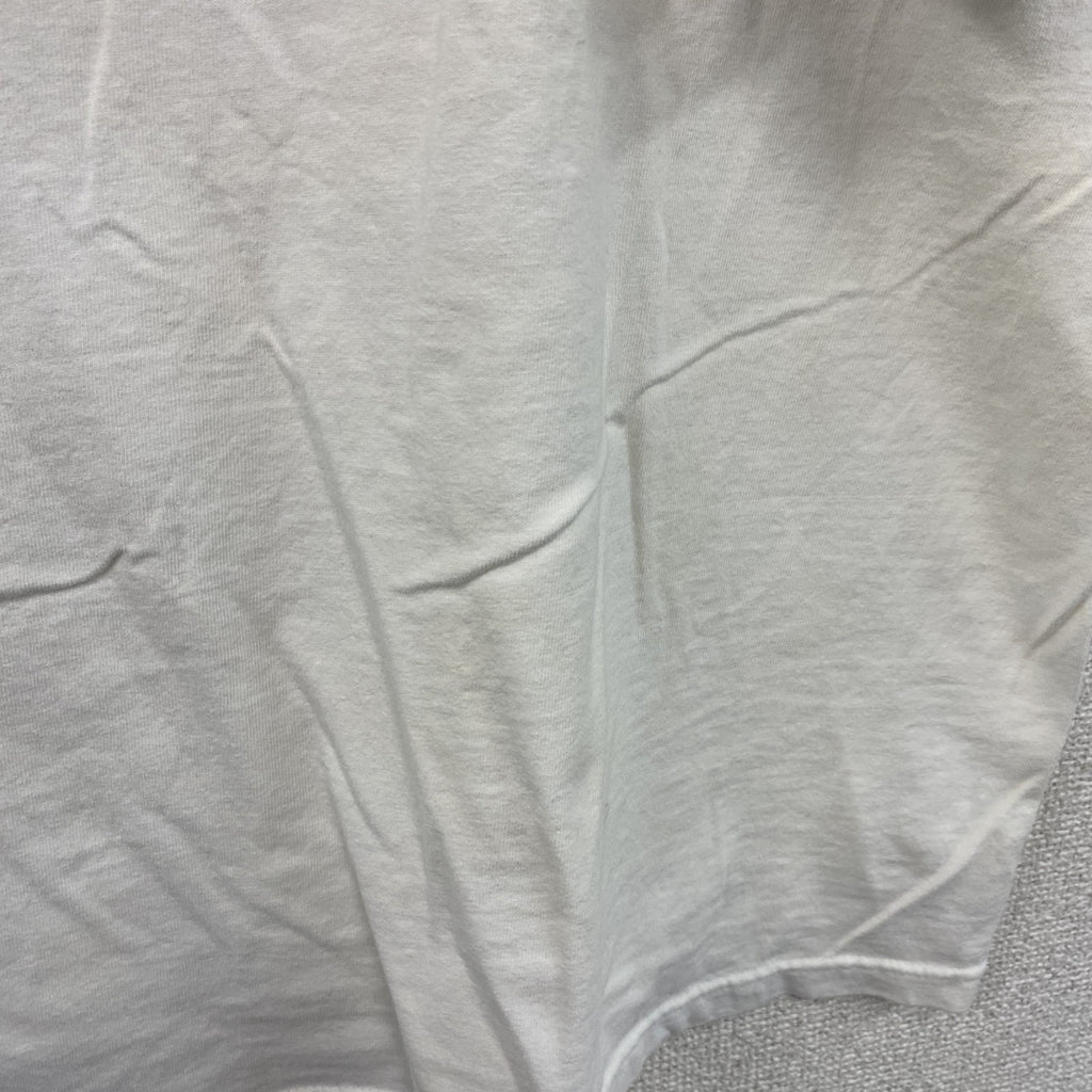 Hanes　ヘインズ　半袖プリントTシャツ　シングルステッチ　白　ホワイト　XLサイズ カットソー メンズ コットン 古着