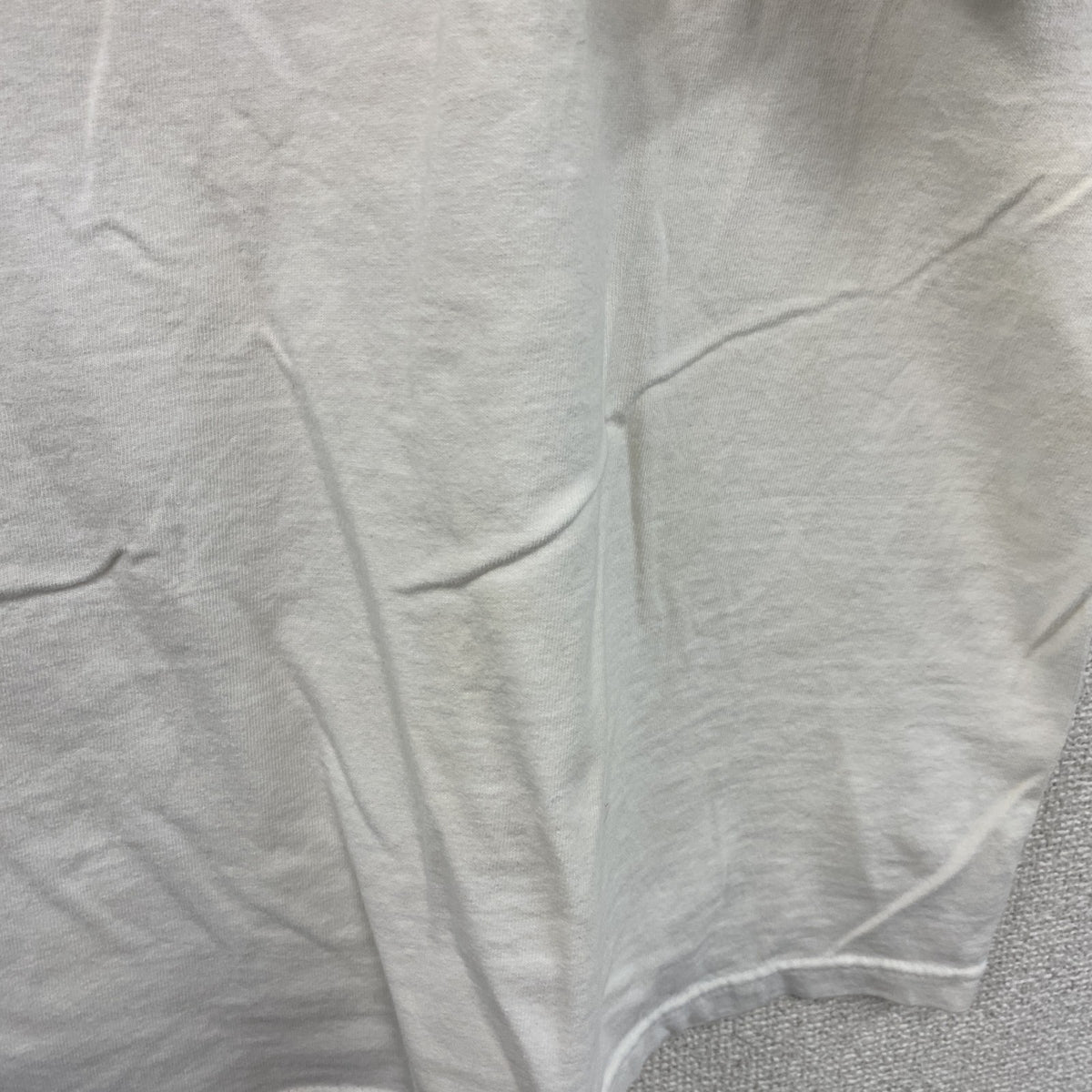 Hanes　ヘインズ　半袖プリントTシャツ　シングルステッチ　白　ホワイト　XLサイズ カットソー メンズ コットン 古着