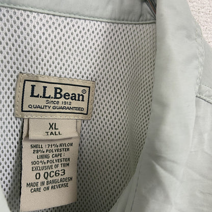 L.L.Bean　エルエルビーン　長袖ナイロンシャツ　フィッシングシャツ　ライトグリーン　XLサイズ