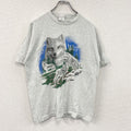 FRUIT OF THE LOOM　フルーツオブザルーム　半袖プリントTシャツ　シングルステッチ　霜降りグレー　Lサイズ カットソー メンズ コットン 古着