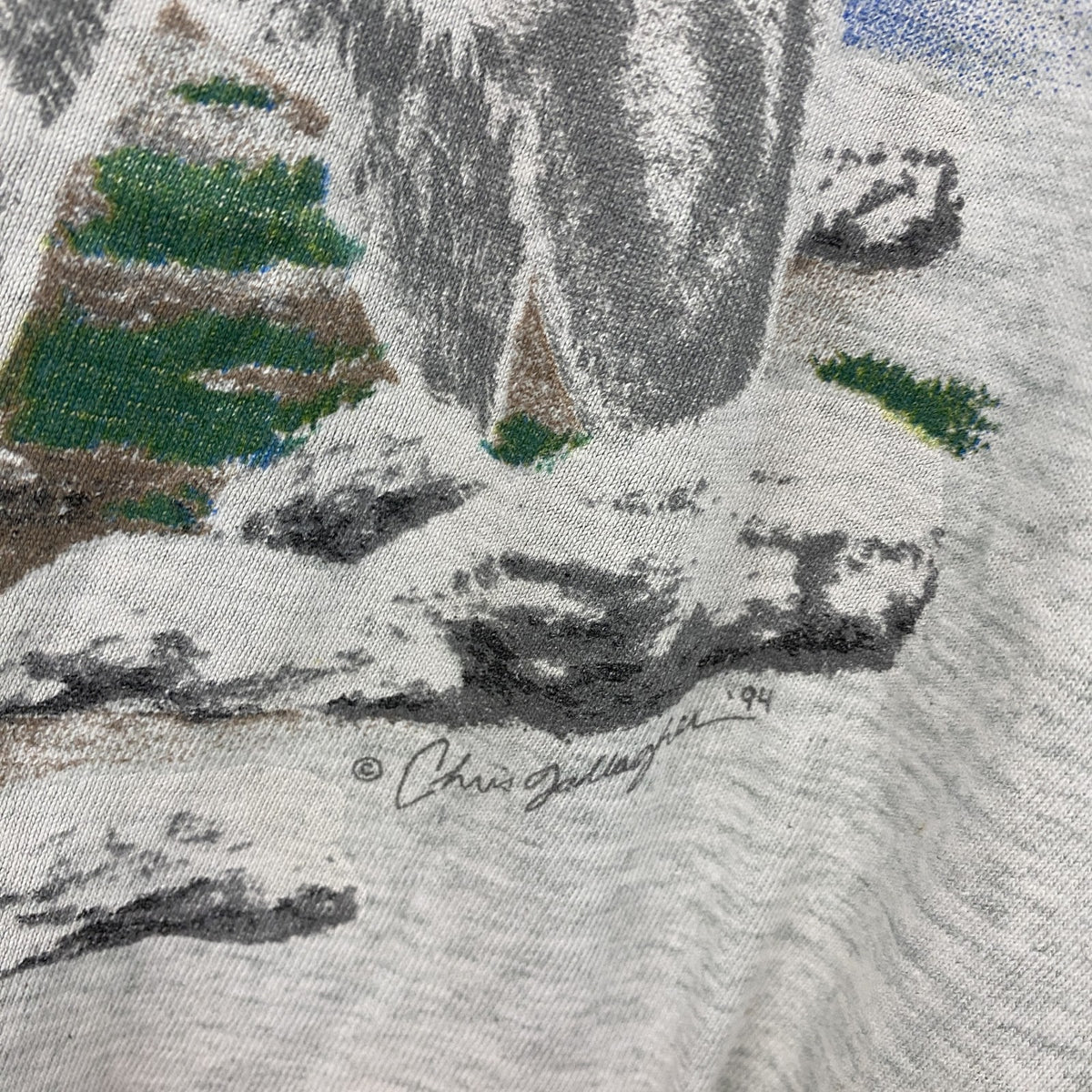 FRUIT OF THE LOOM　フルーツオブザルーム　半袖プリントTシャツ　シングルステッチ　霜降りグレー　Lサイズ カットソー メンズ コットン 古着