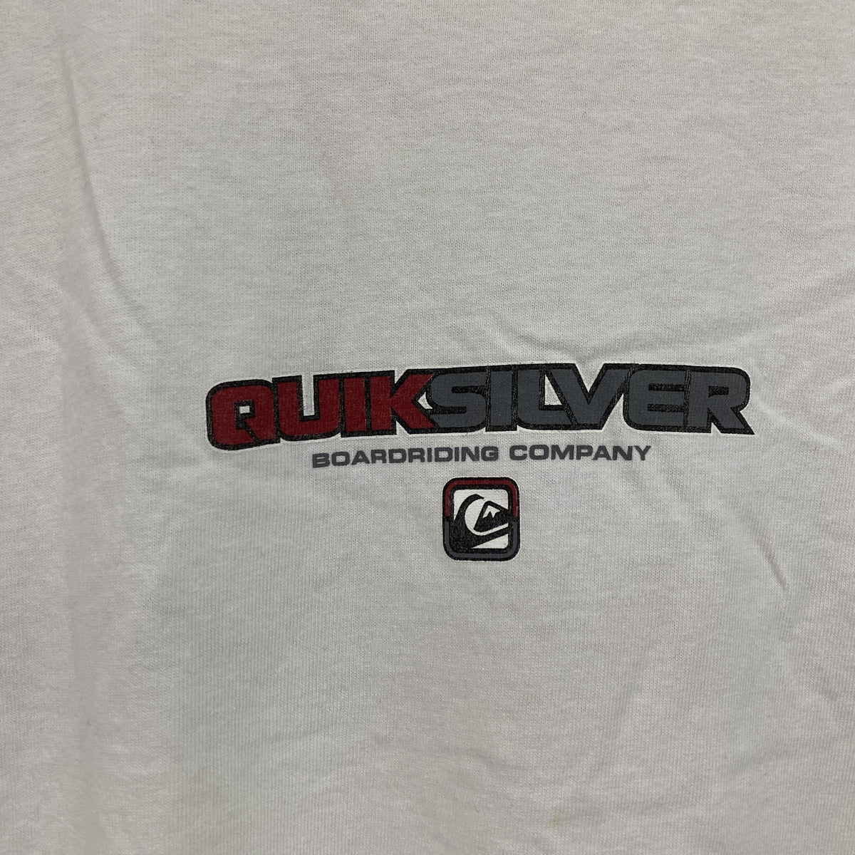～00s　Quiksilver　クイックシルバー　半袖Tシャツ　3連プリント　ヴィンテージ　白　ホワイト　Lサイズ　古着
