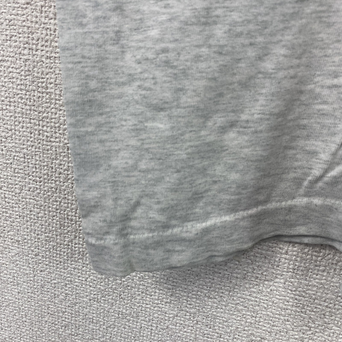 FRUIT OF THE LOOM　フルーツオブザルーム　半袖プリントTシャツ　シングルステッチ　霜降りグレー　Lサイズ カットソー メンズ コットン 古着