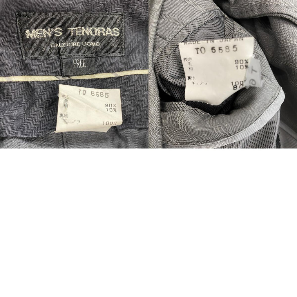 MEN'S TENORAS　メンズティノラス　セットアップ　スーツ　灰色　グレー　Fサイズ　古着