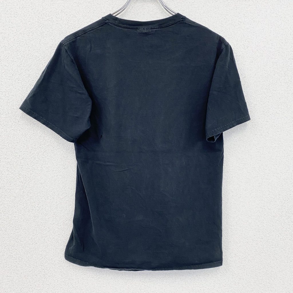 PORT&COMPANY　半袖プリントパロディTシャツ　アンクルサム　I want you　星条旗　黒　ブラック　Sサイズ　古着