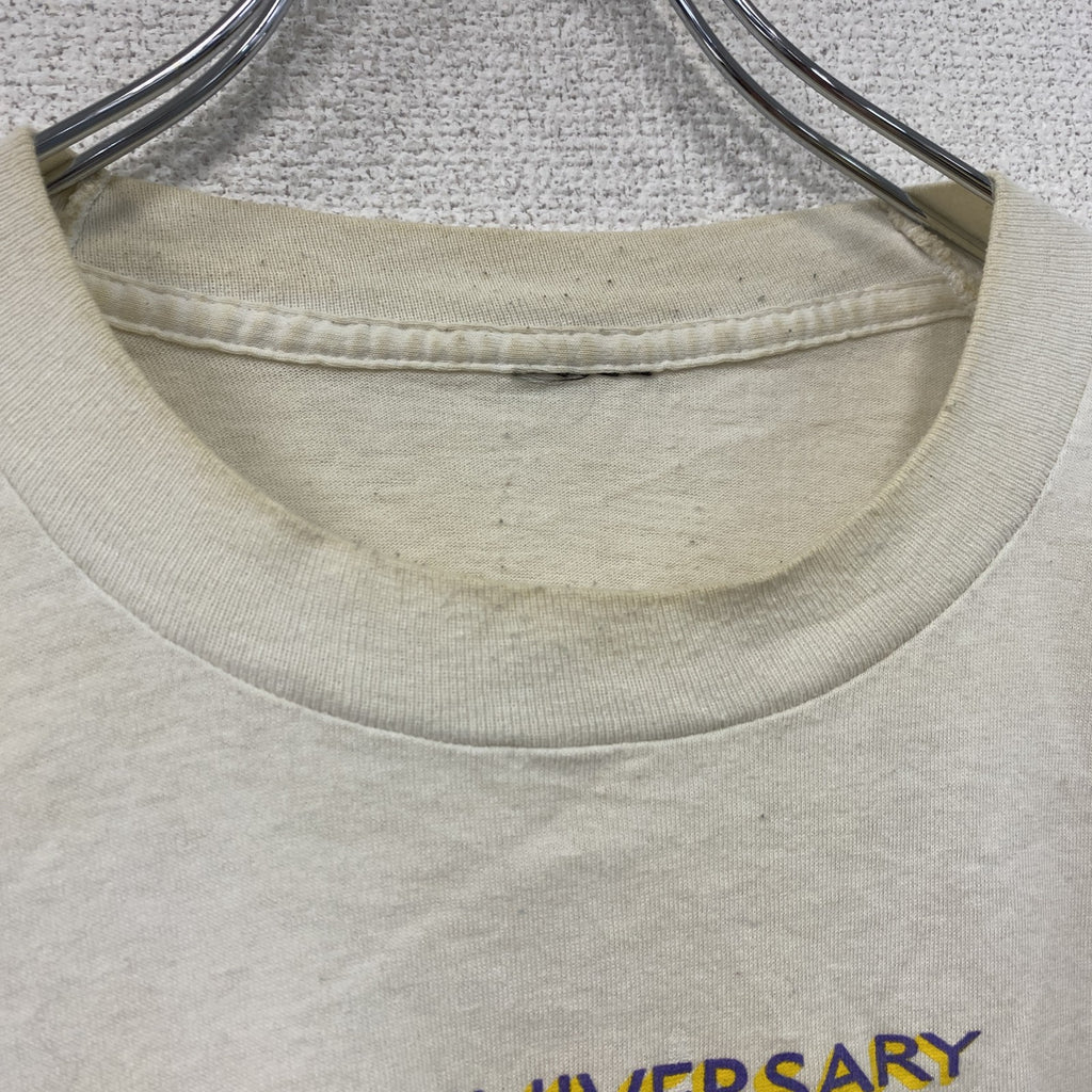 半袖プリントTシャツ　シングルステッチ　白　ホワイト カットソー メンズ 古着