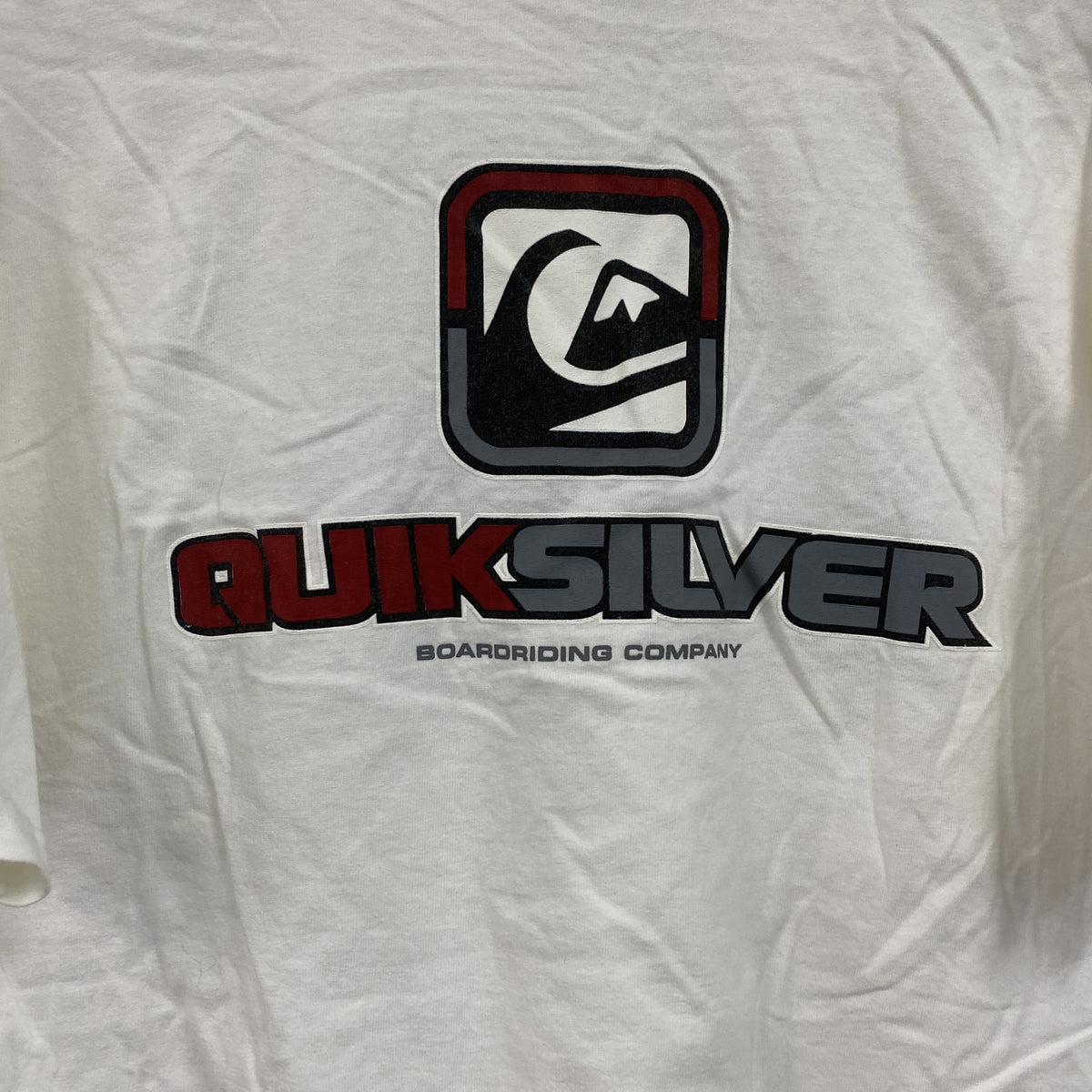 ～00s　Quiksilver　クイックシルバー　半袖Tシャツ　3連プリント　ヴィンテージ　白　ホワイト　Lサイズ　古着